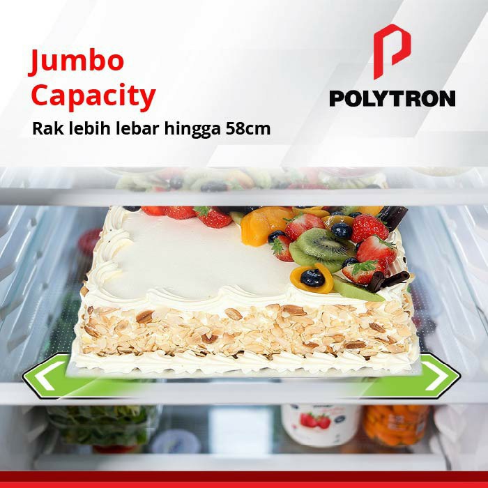 Kulkas Polytron 2 Pintu Belleza Jumbo 2 L Prw 23 Mn Prw 23mnx Tempered Glass 2 L Shopee Indonesia