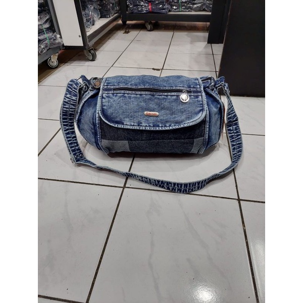 Tas jeans wanita original garnet