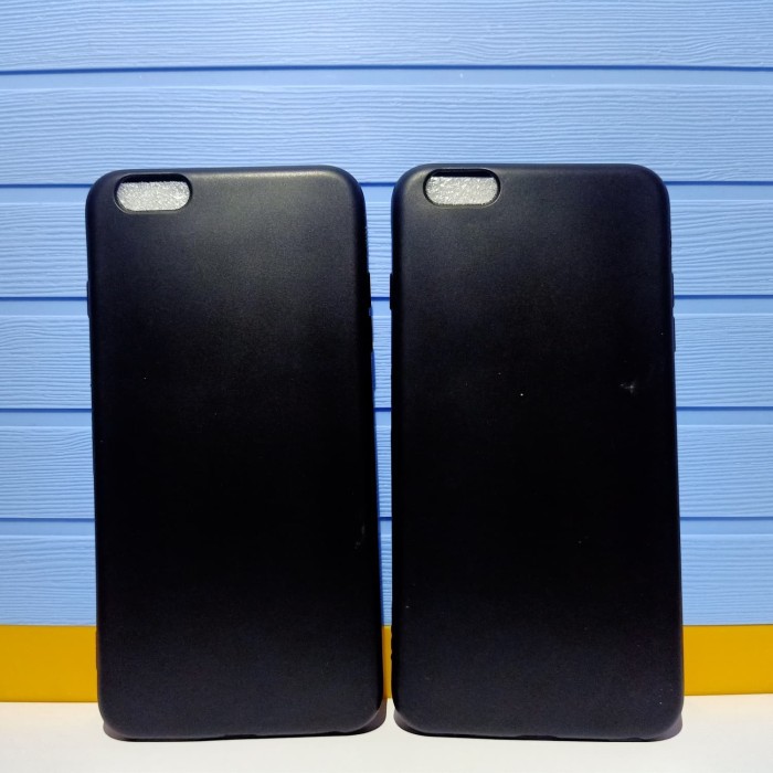 Softcase Slim Black Matte - Mate Case Silicon Hitam Polos iPhone 6 Plus - 6+