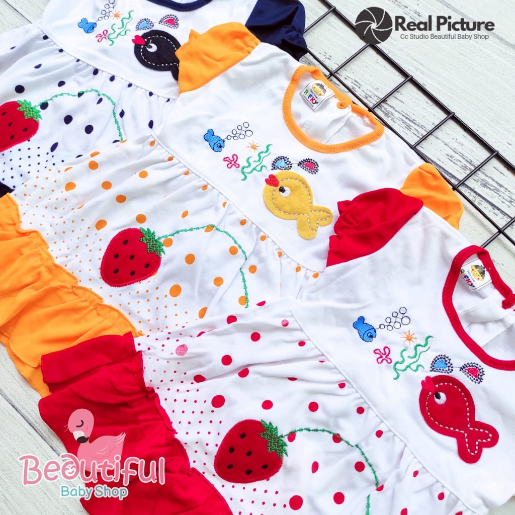 Dress Bayi Perempuan Motif Rifky / Rok Baju Bayi Perempuan  Merk Fauzan / Baby.ou