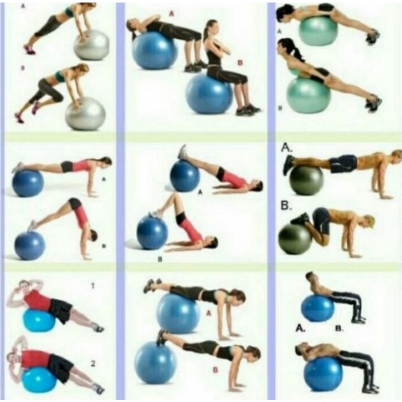 BOLA GYM FITNESS YOGA 65cm TANPA POMPA/ GYM BALL