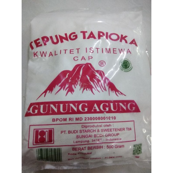 

tepung tapioka gunung agung 500gr