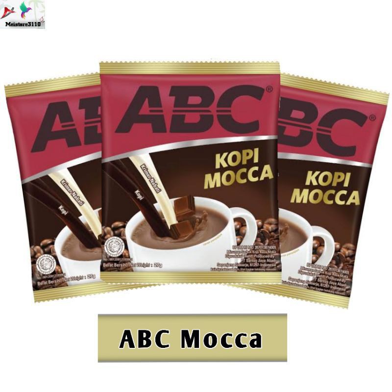 

ABC Kopi Mocca, kopi susu, Renceng ISI 10 Sachet BONUS 2 Sachet