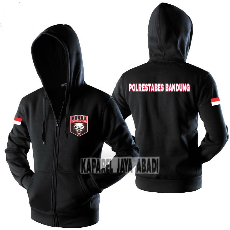 Zipper Team Prabu 86 / Hoodie Team Prabu / Sweater Intansi Team Prabu Polrestabes Bandung Logo Prabu