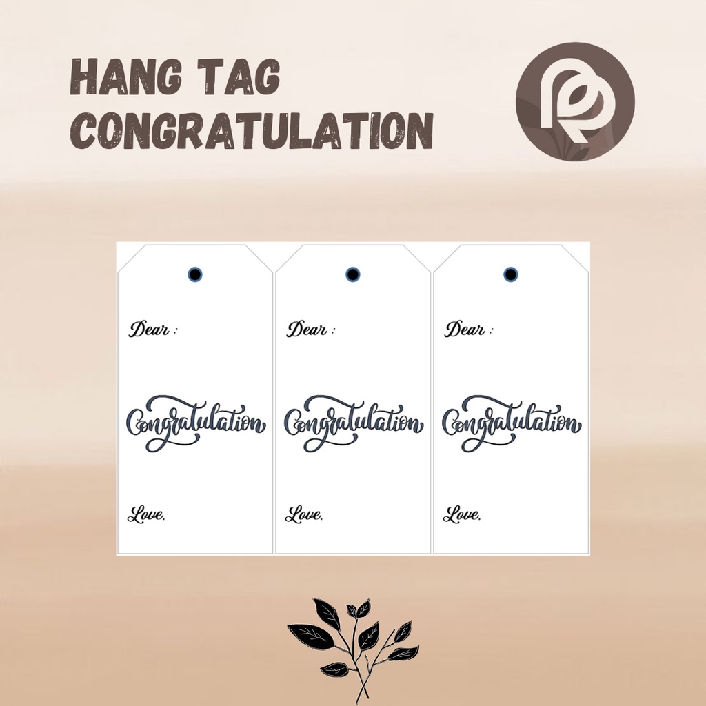 

HANG TAG CONGRATULATION RUSTIC ART PAPER - TOKO BERCANDA