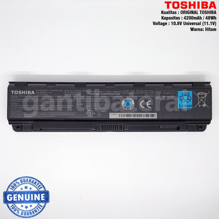 Original Baterai Toshiba M840 M805 M800 P800 S800 P870 P800 PA5024