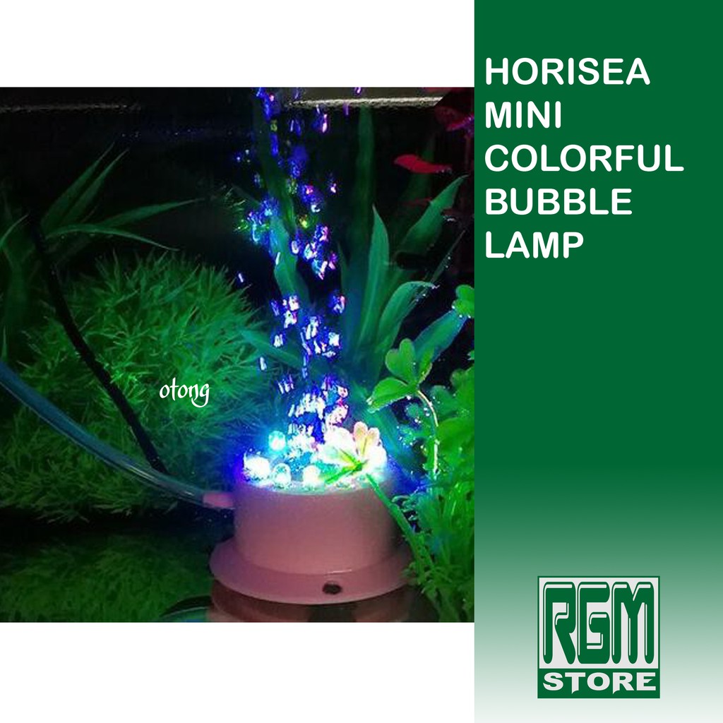 Horisea mini Colorful Bubble Lamp Lampu gelembung udara Aquarium