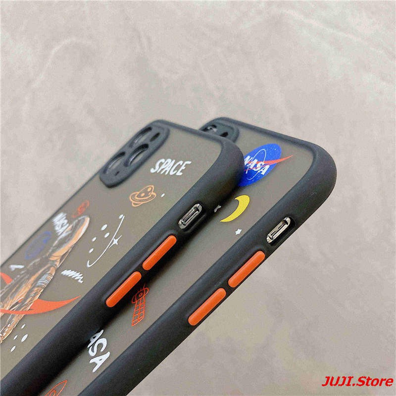 Luxury astronaut Case iphone 11 pro max X XR 7 8 6 6s Plus XS Max Frosted feel Case