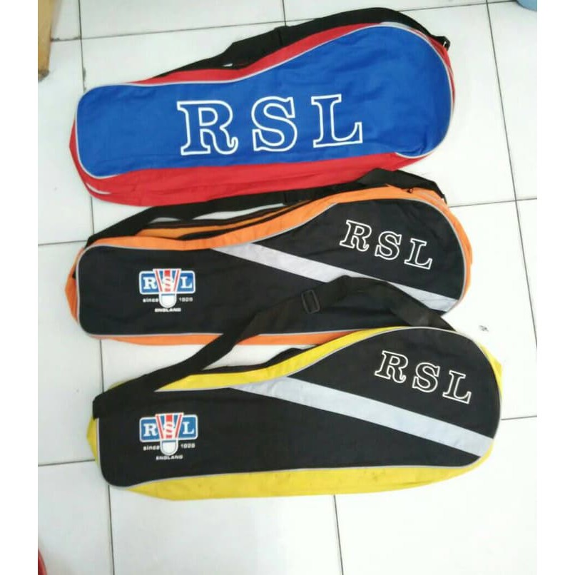 Tas Raket badminton RSL dengan 2 Resleting Slempang 