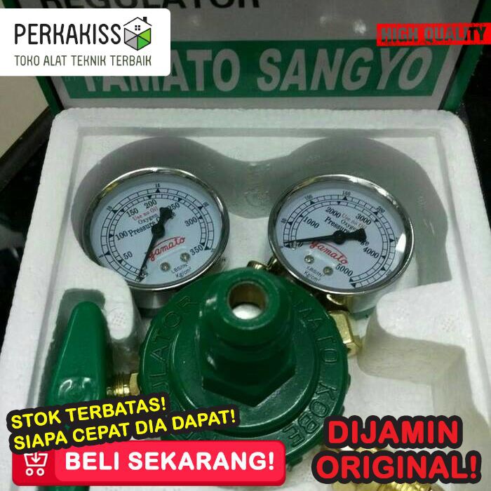 Regulator Tabung Oksigen Las Karbit Yamato Sangyo Perlengkapan Las Alat Perkakas Tukang Pertukangan 