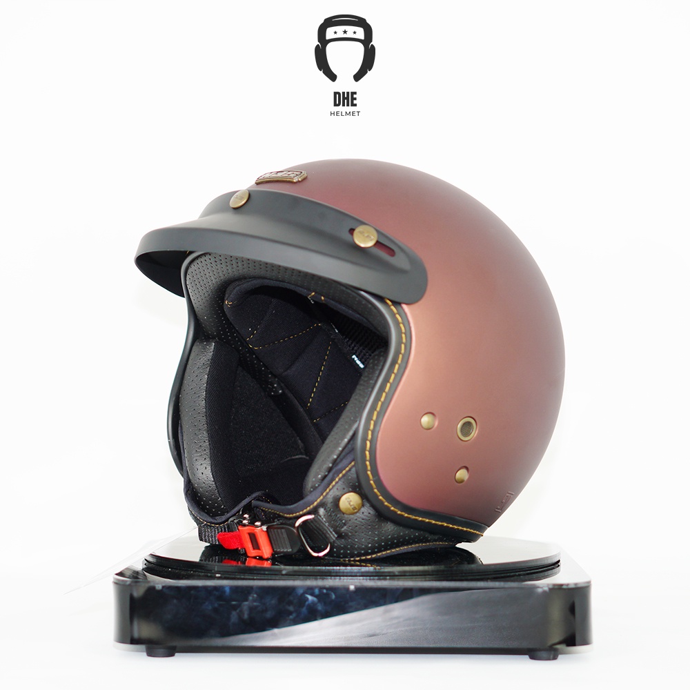 HELM NJS NR-80S Retro SOLID ORIGINAL PREMIUM FREE PET NJS (TOPI HELM BOGO) STANDART SNI Dewasa-Sparkling doff