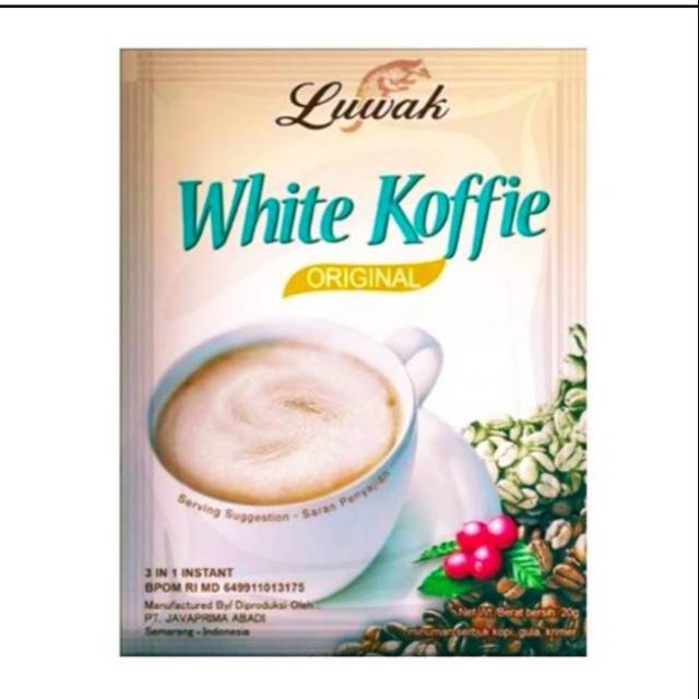 

White coffie luwak 3 in 1 renceng,10s