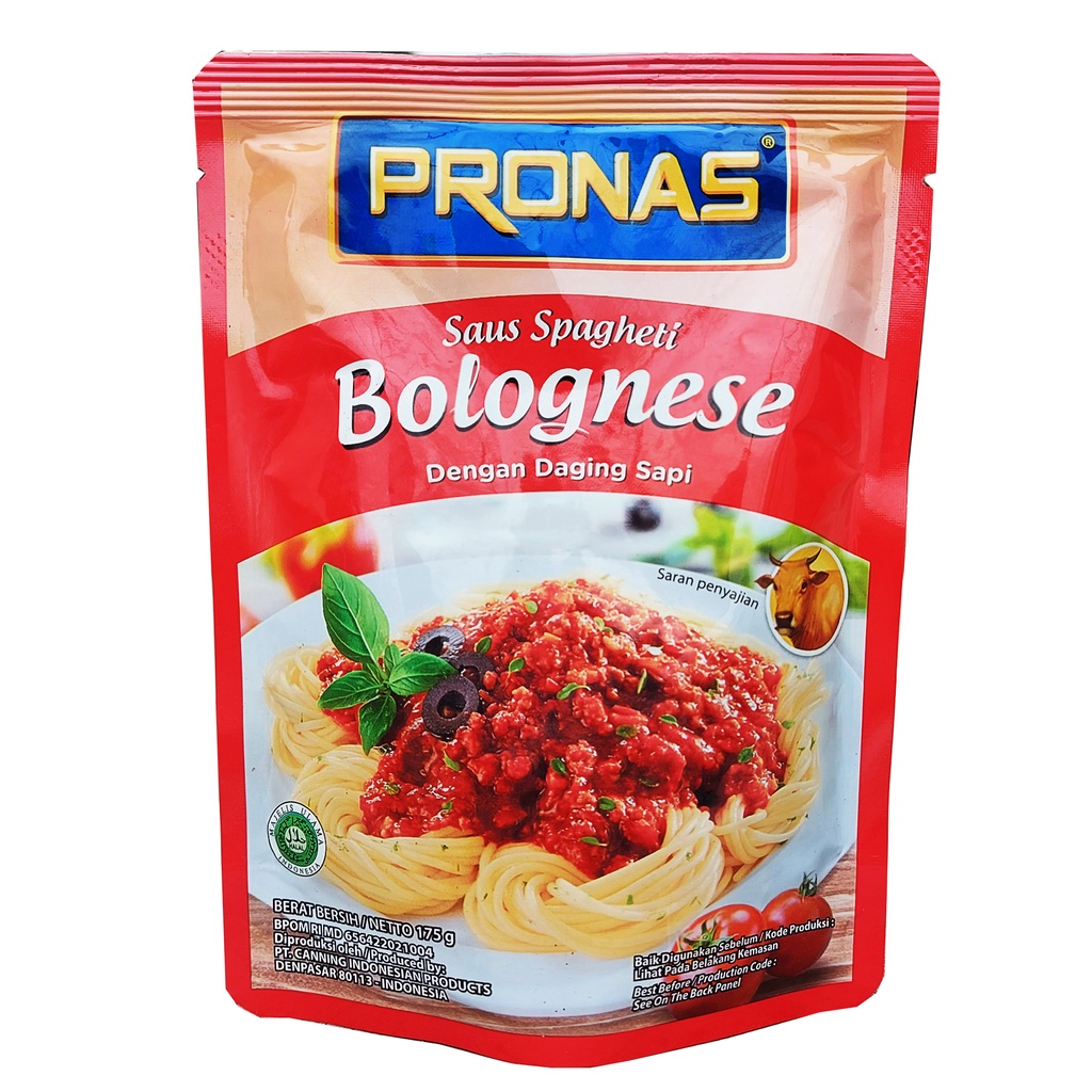 Pronas Saus Bolognais lengkap dengan Daging Sapi 175 g bundling 2 pcs