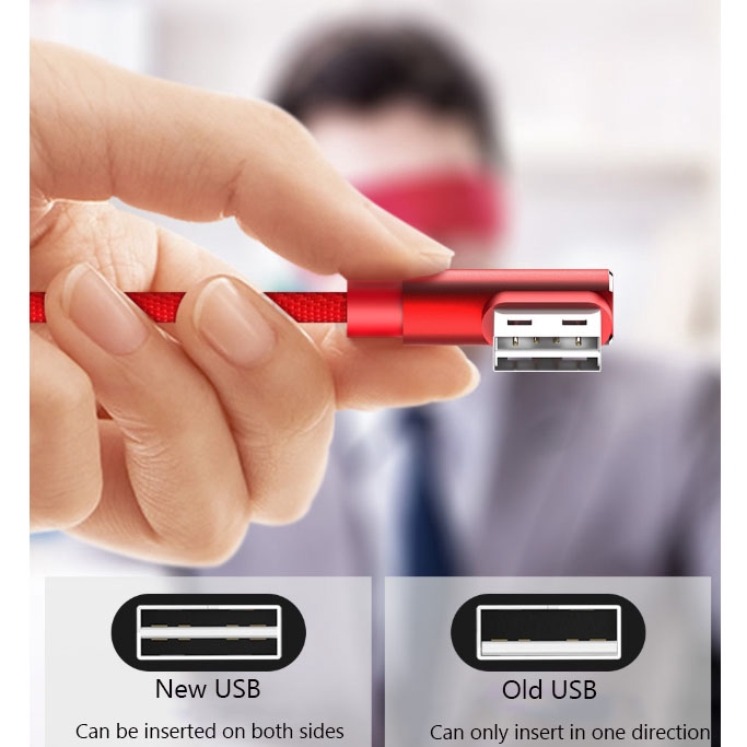 Android Charging Data Cable Kabel Micro Usb Fast Charger Can Be Inserted on Both Sides