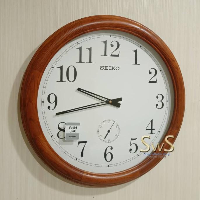 SEIKO QXA155 QXA155B CASE KAYU Jam Dinding Quiet Sweep 51 CM tersedia stok