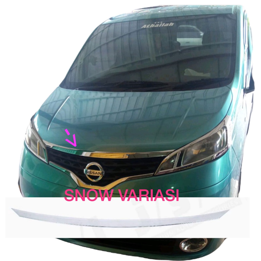 Hood Molding Nissan Evalia List Kap Mesin Chrome