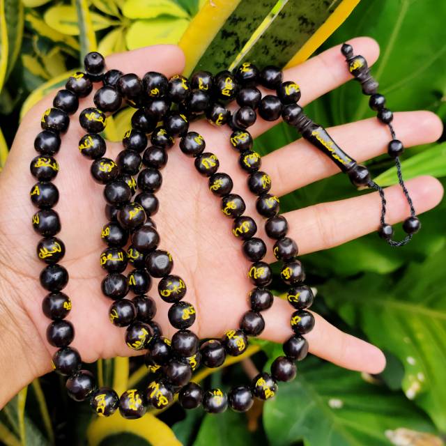 Tasbih 99 asmaulhusna 8,5 mm hitam kokka kaokah