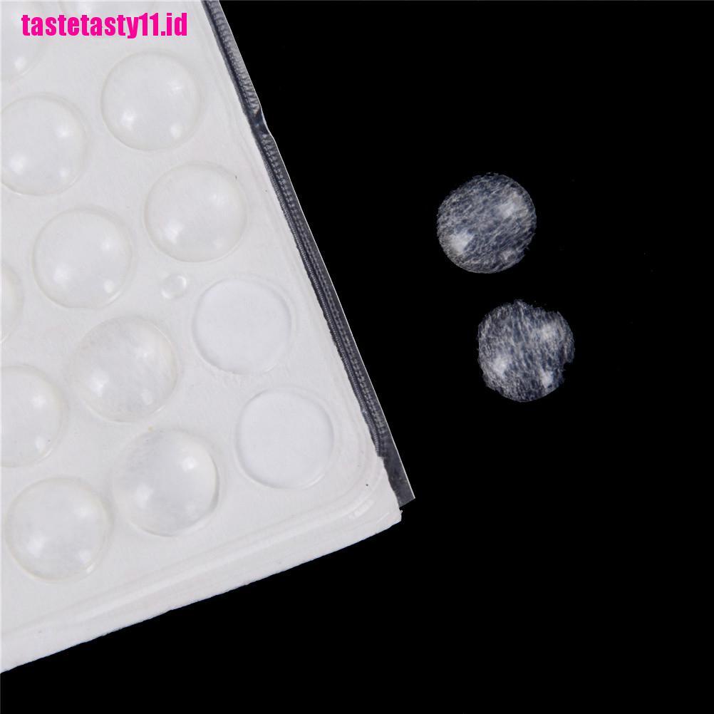 100 Pcs Karet Kaki Perekat Bentuk Setengah Lingkaran Warna Bening Untuk Pintu