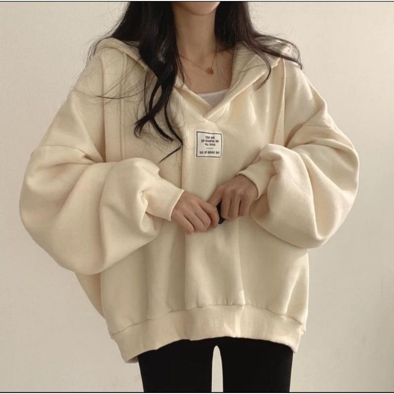 Jaket Hoodie Sweater Wanita Oversize Sandy Korea Oversize Size M.L.XL | Sweater Wanita Oversize Korean Style