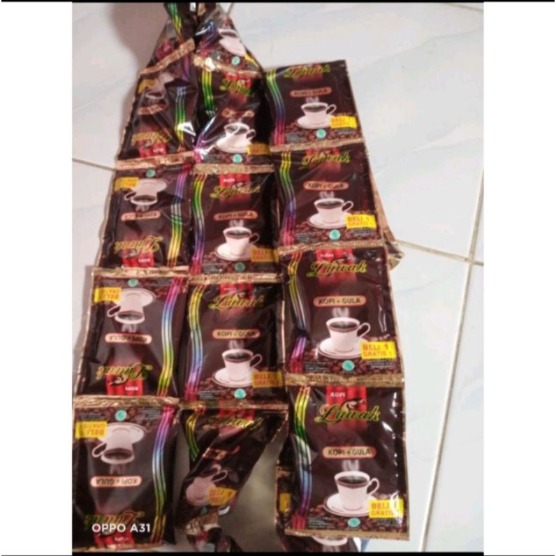 

promo beli 10 gratis 5 kopi luwak hitam+gula (isi 15pcs/bungkus)