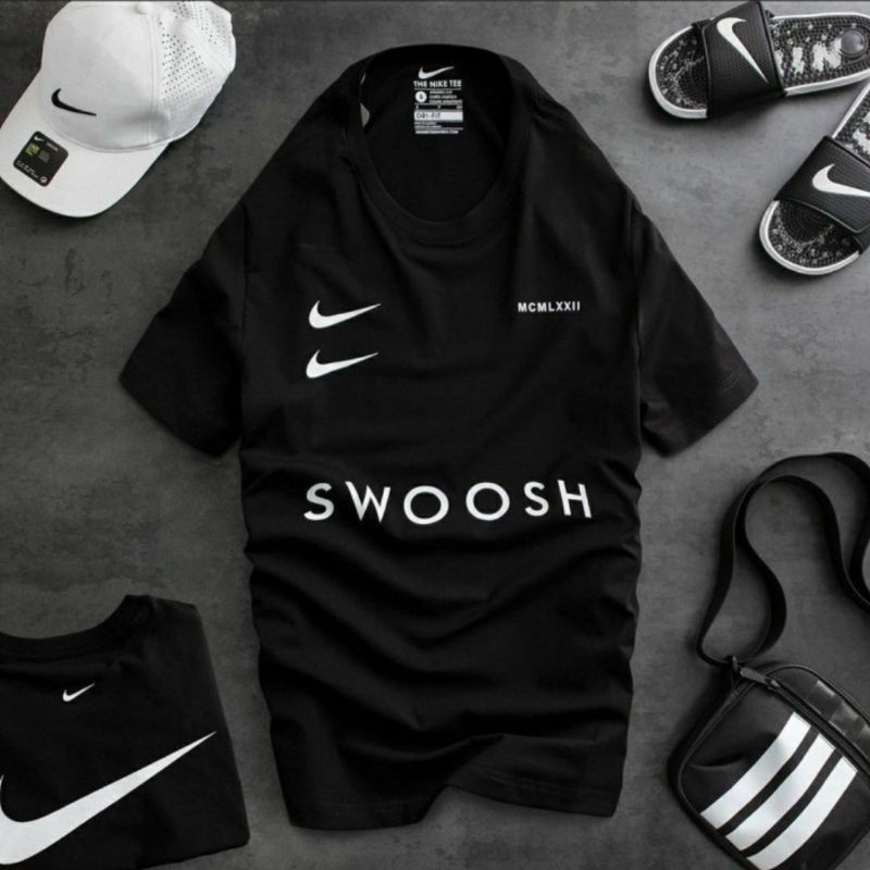 KAOS BAJU FASHION SPORT PRIA WANITA NIKE SWOOSH COMBED 30S