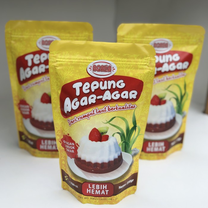 TEPUNG AGAR AGAR PUTIH/PLAIN KILOAN MERK GUDIR - 250 GR *HEMAT*