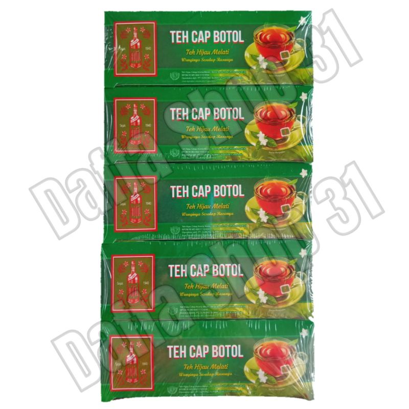 

Paket Isi 5 Box Teh Cap Botol Celup Hijau Aroma Melati