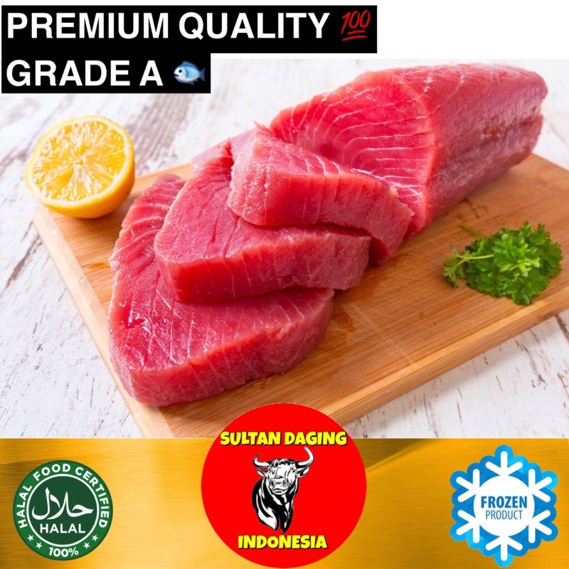 

IKAN TUNA FILLET STEAK 500 GRAM GRADE A PREMIUM/ IKAN TUNA FRESH/IKAN TUNA SEGAR/ TUNA FILLET/ TUNA