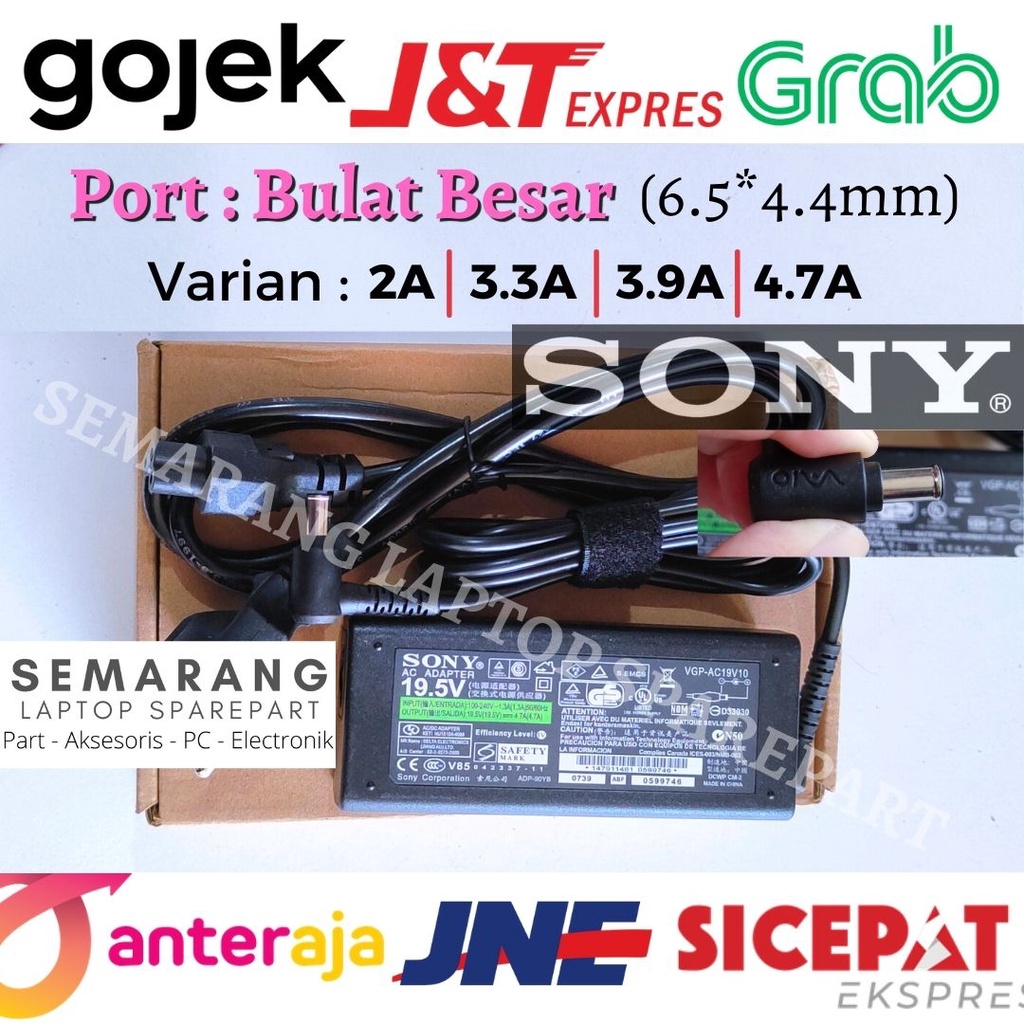 NEW CHARGER SONY Vaio 3.9A 19.5V Cas Adaptor Laptop 3.9 a 19.5 v Baru