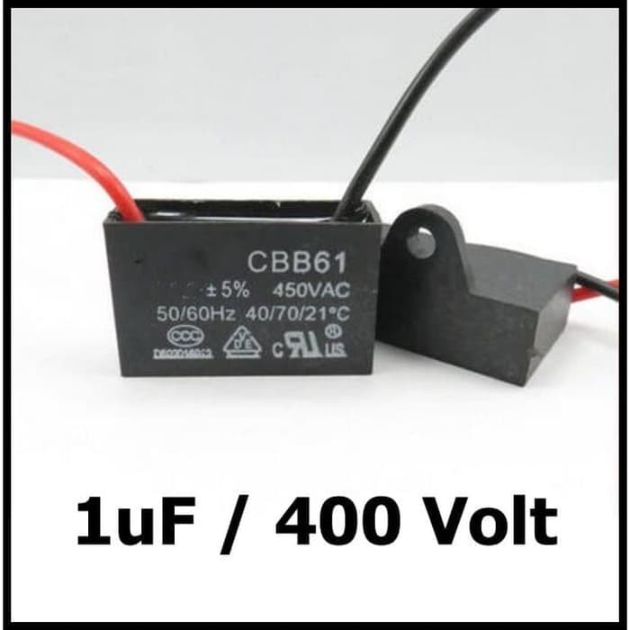 Kapasitor 1uF 400 VAC Untuk Kipas Angin Capacitor 1 uF 400V