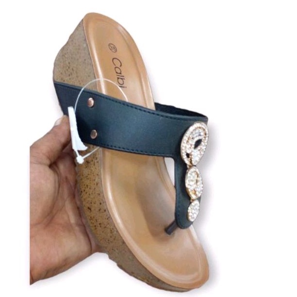 Calbi sandal wanita sandal wedges premium