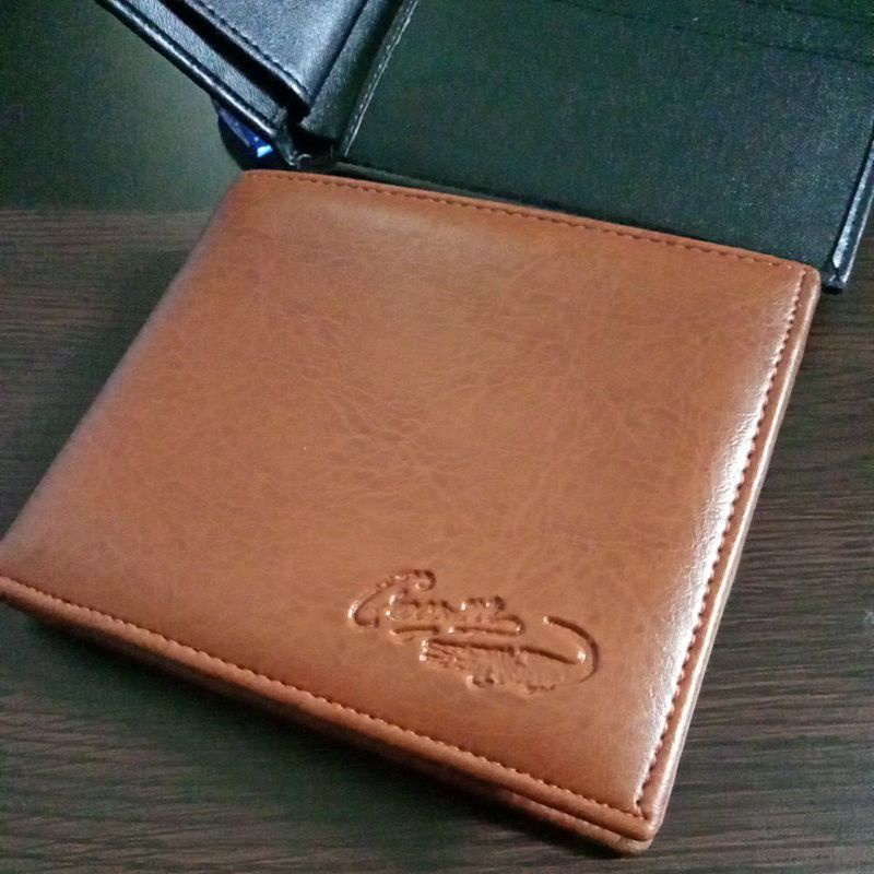 dompet elegan model lipat dua horizontal bahan kulit sintetis berkualitas #dompet #dompetpria #dompetlipat