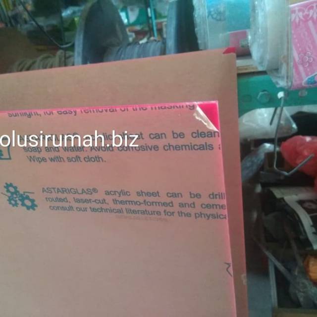 ACRYLIC SHEET 3MM (UKURAN PILIH YA) MERAH TEMBUS AKRILIK 3 MM