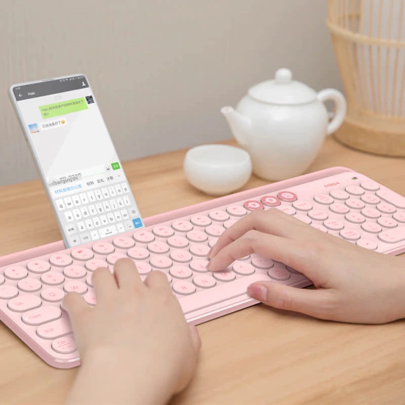 MIIIW Wireless Bluetooth Dual Mode Keyboard 104 Keys 2.4GHz - MWBK01 - Pink