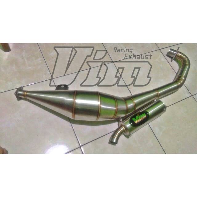 Knalpot satria lumba, knalpot satria hiu, knalpot satria 2tak stainless