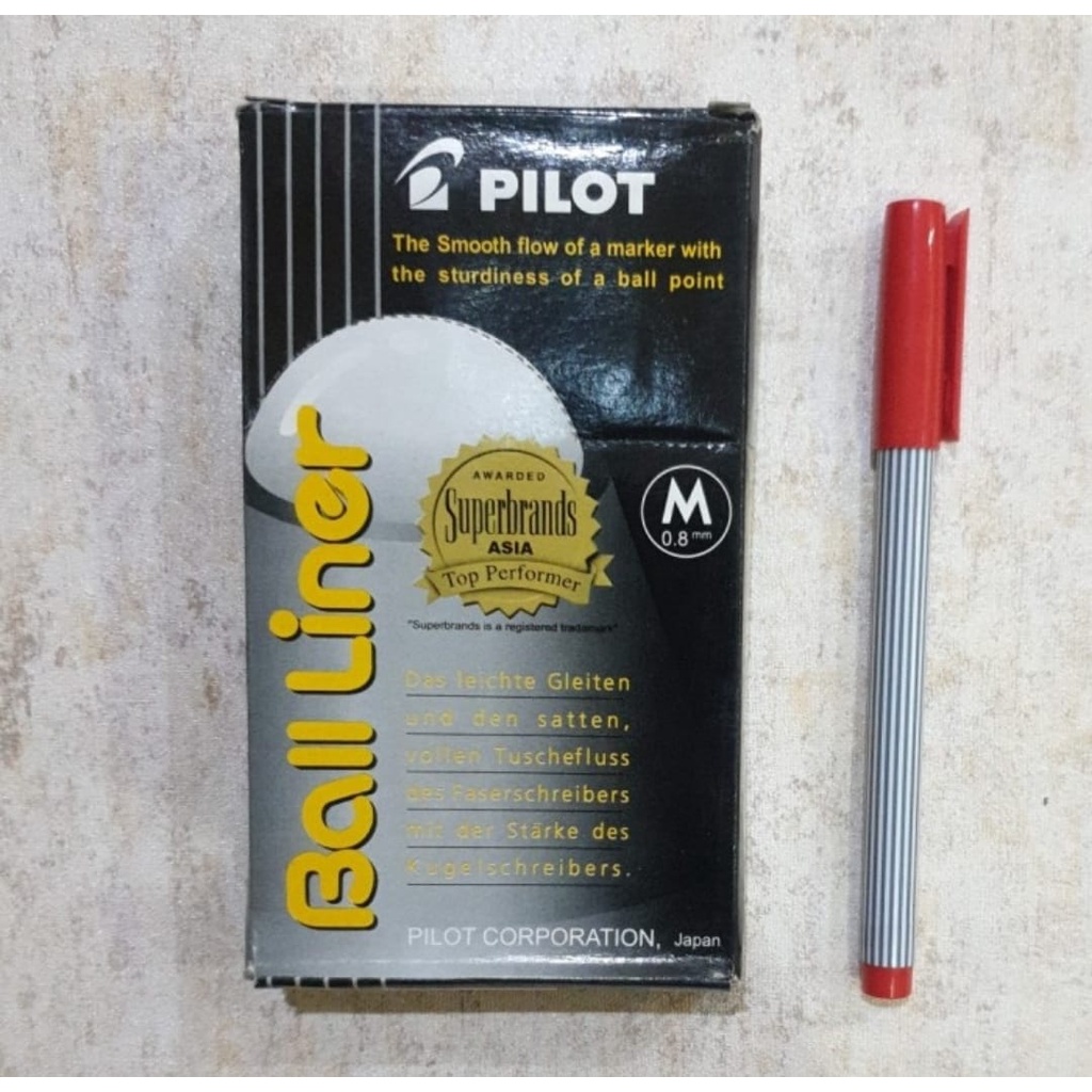 

BALLPOINT PILOT BALLINER MERAH (1losin)