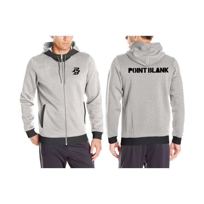 Jaket Point Blank Grey Hoodie JW PB 02