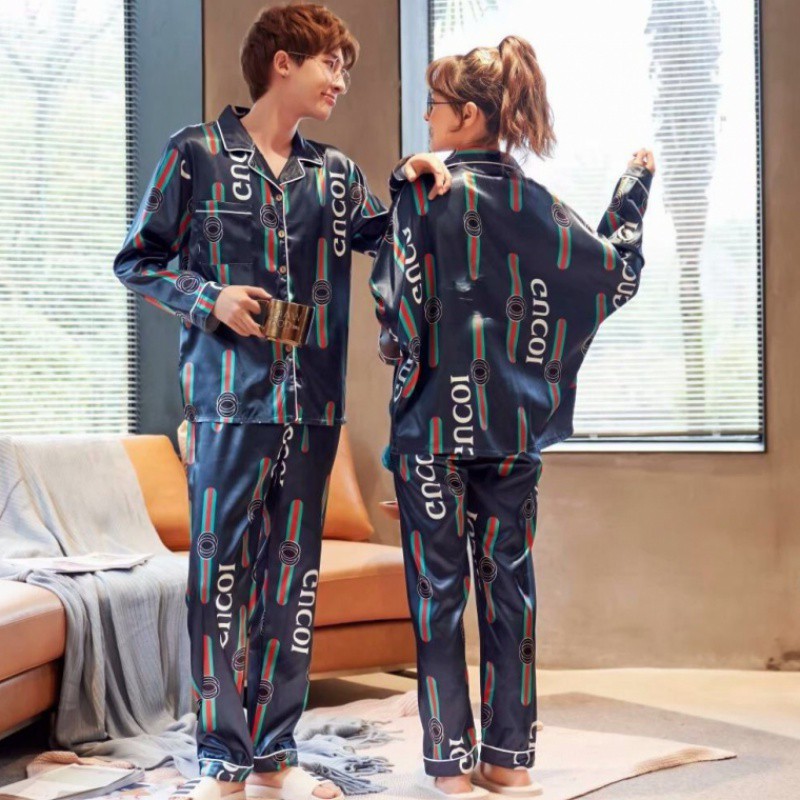 Baju Tidur Import PP Gucci Satin / Piyama  Lengan Panjang Celana Panjang