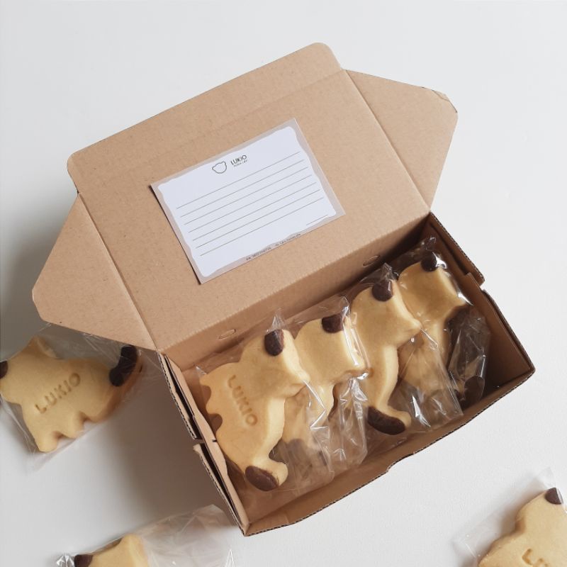

Vegan Cookies Lukio (4 Pcs) Bisa Custom Nama - Gift Box - Hampers