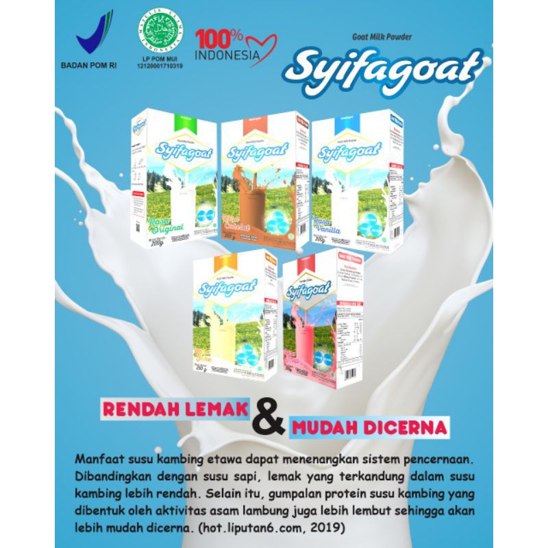 

Susu etawa premium Syifagoat tidak bau prengus