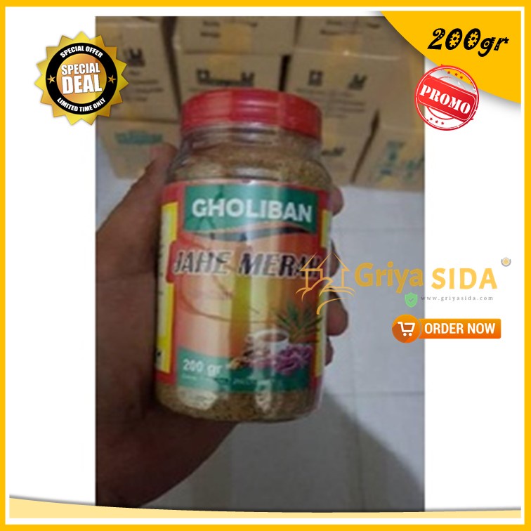 Jahe Merah Instan Gholiban 200gr Bubuk Serbuk jahe merah instant botol PROMO!