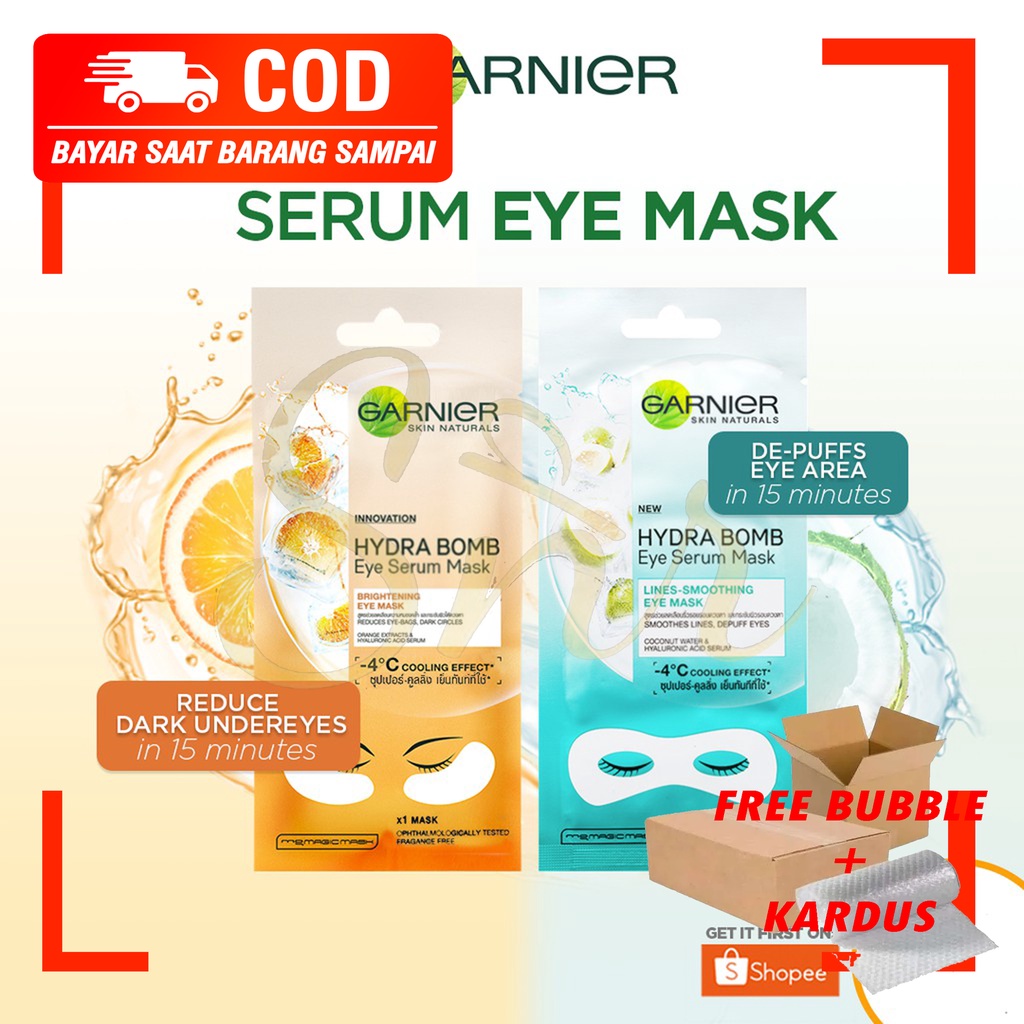 GARNIER HYDRA BOMB EYE SERUM MASK | MASKER MATA | PENGHILANG MATA PANDA
