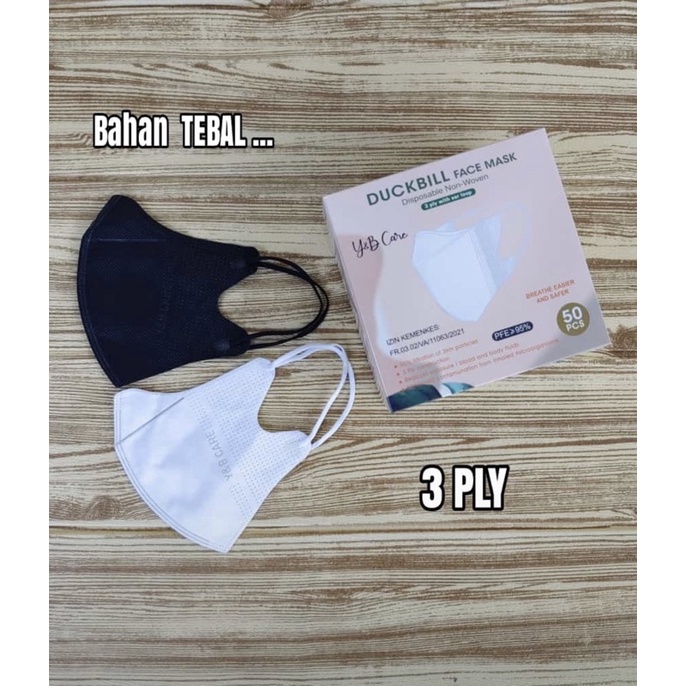 MASKER DUCKBILL BLACK & WHITE 1 BOX ISI 50 PCS MASKER STORE BALI DENPASAR