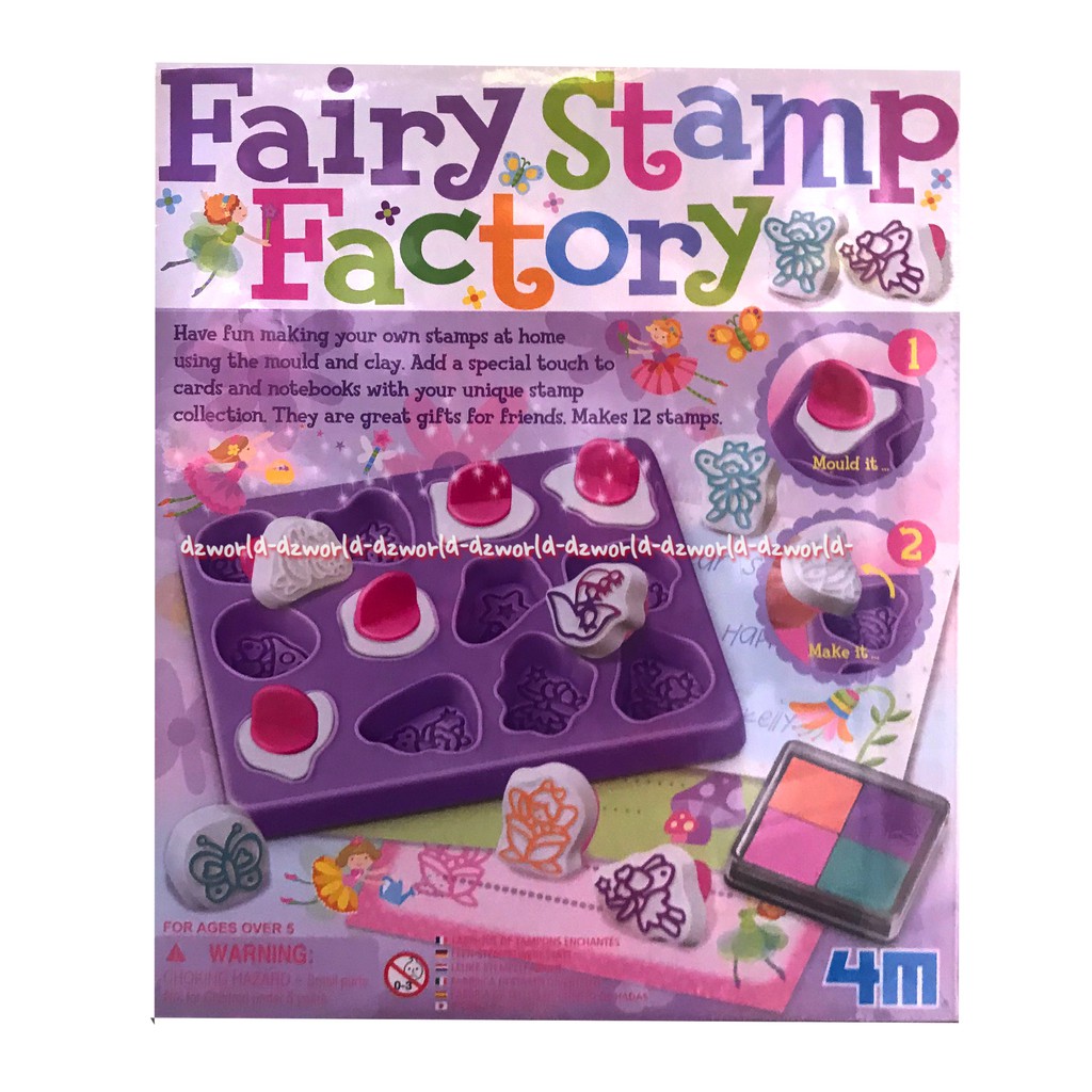 4M Fairy Stamp Factory Paket Mainan Membuat Stempel Peri dari Clay Tanah Liat