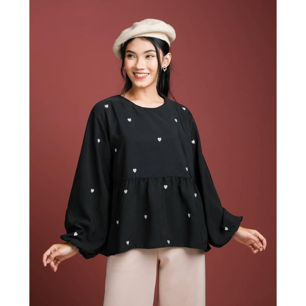 LOVIANA BLOUSE // ATASAN BORDIR LOVE