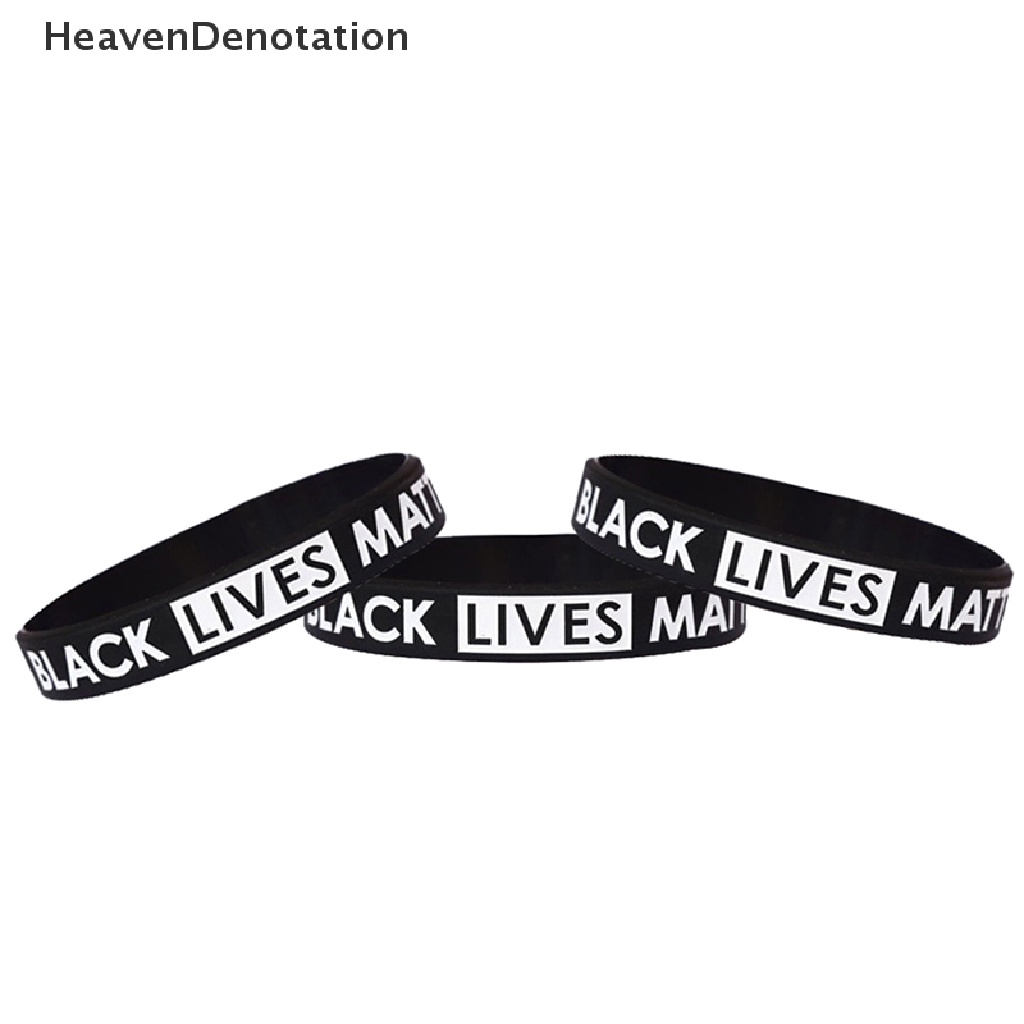 Gelang Bahan Karet Silikon Warna Hitam Tulisan I Can 't Breathe