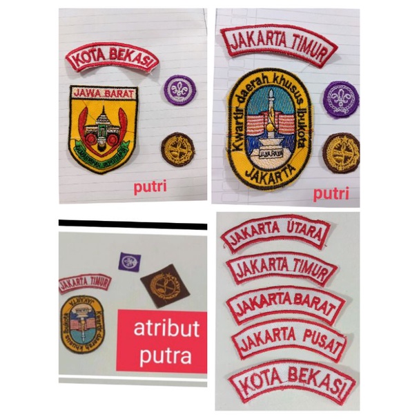 set atribut bet lokasi Pramuka putra putri Jakarta / kota Bekasi / kab bekasi / kota Bogor / kab Bog
