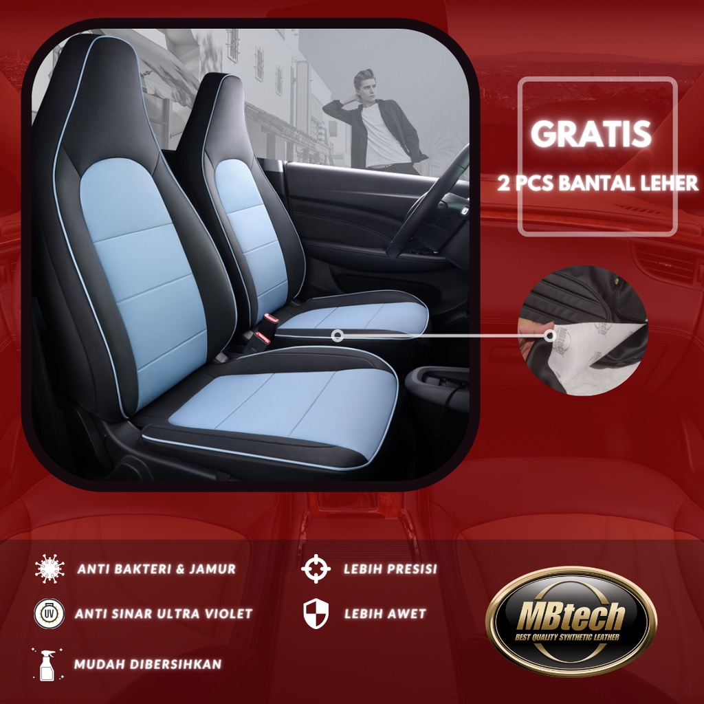 BAHAN PREMIUM MBTECH - Sarung jok sporty mobil Calya Sigra [Cover Jok Mobil Aksesoris Interior Mobil