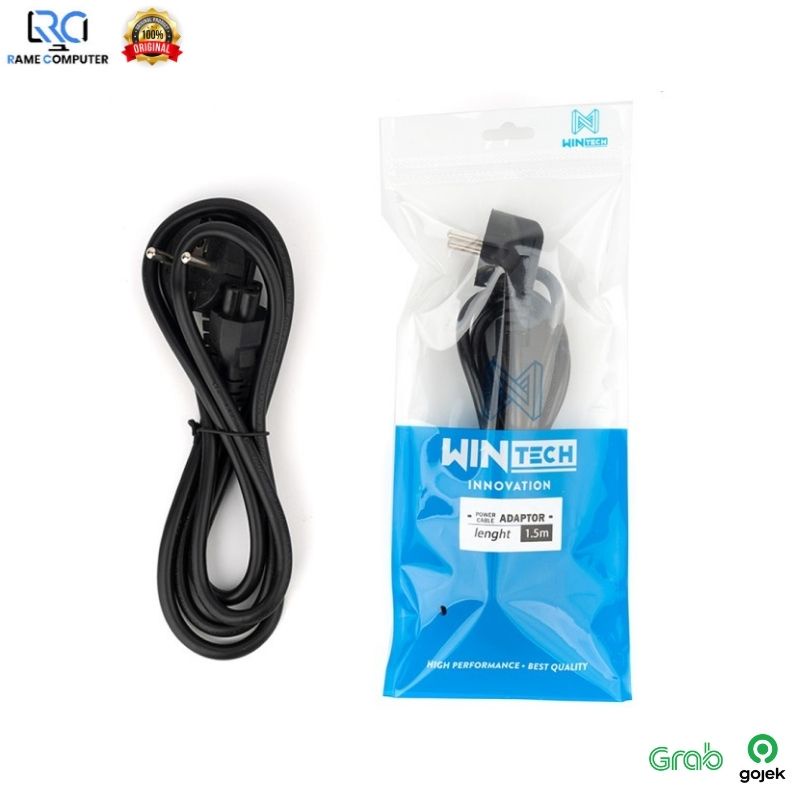 KABEL POWER ADAPTOR LAPTOP 3 LUBANG - 1.5M HIGH QUALITY