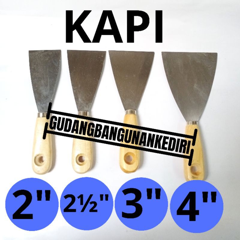 Kapi Gagang Kayu 2&quot;, 2 1/2&quot; , 3&quot; , 4&quot; Inch Putty Scraper